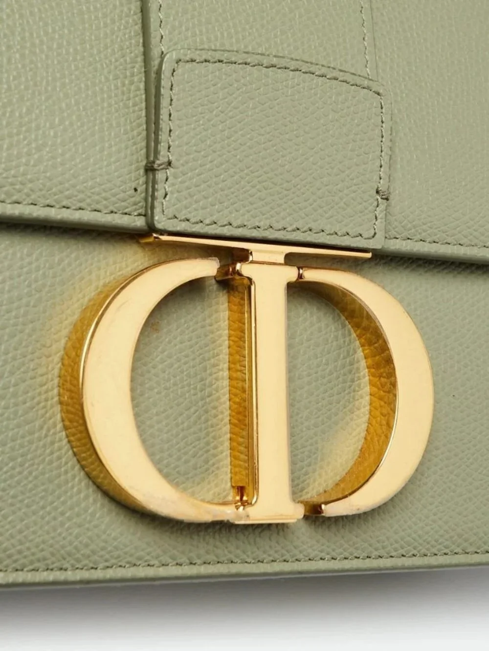 Christian Dior Green Calfskin Leather Montaigne 30 Flap Bag - Picture 8 of 9